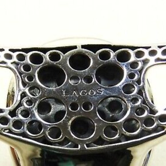 LAGOS NWT Gorgeous Caviar Sterling Silver Hinged Bracelet Size M - Picture 6 of 11